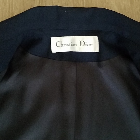 Vtg Christian Dior Blazer Jacket Captain Coat Nautical Aviation Military M L - Picture 3 of 12